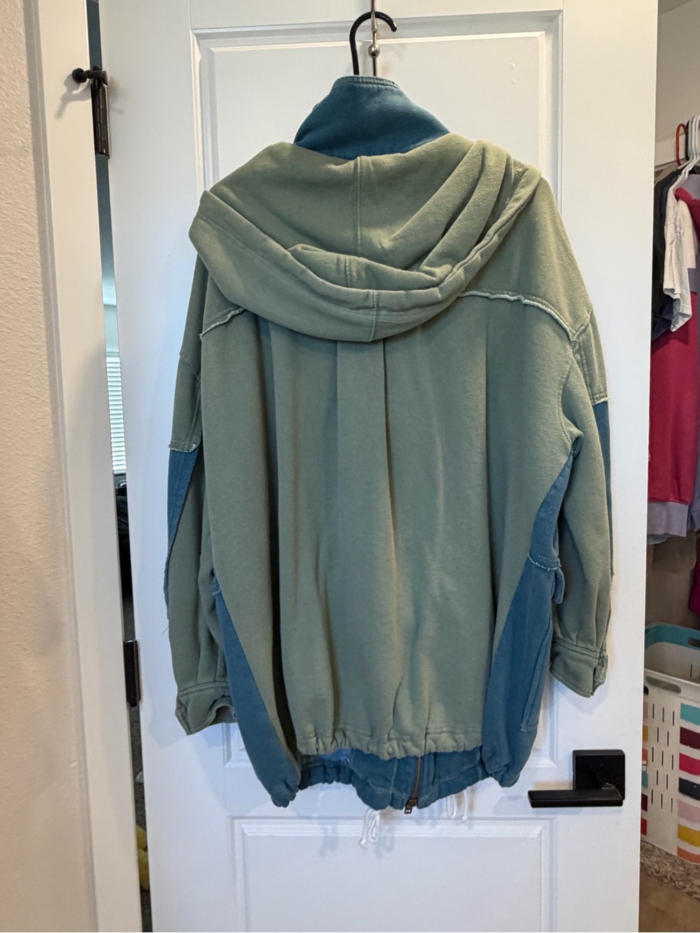 Free People Radio Cardi Hoodie Jacket Top Teal - Picture 11 of 14